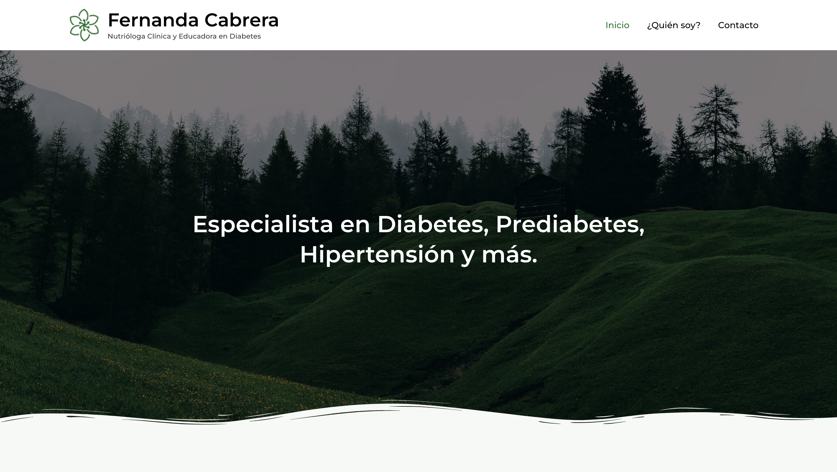 Sitio Web Nutrióloga Fernanda Cabrera